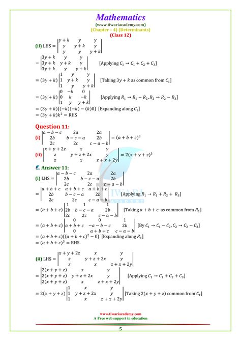 NCERT Solutions for Class 12 Maths Chapter 4 Exercise 4.2
