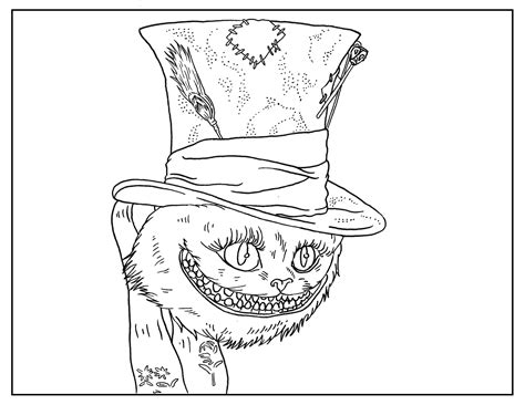 Alice In Wonderland Coloring Pages Tim Burton