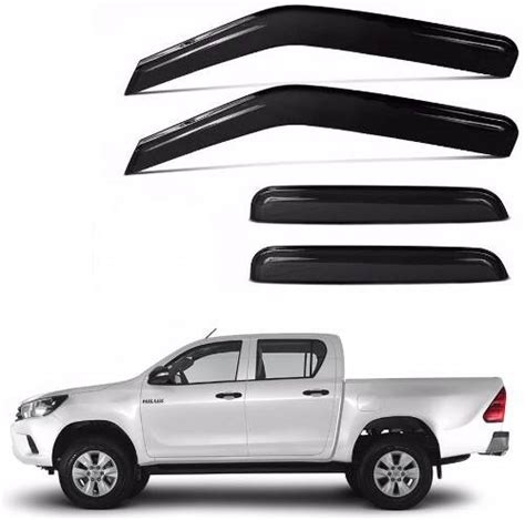 Calha Defletor De Chuva Toyota Hilux 2015 2024 ECO SOM ACESSORIOS