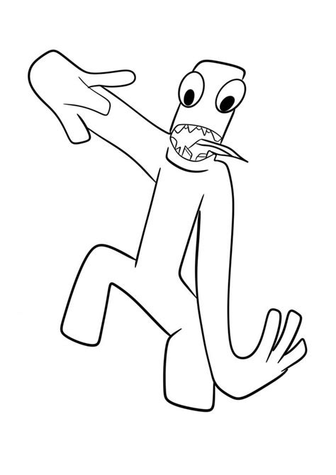 Free Green Rainbow Friends Coloring Sheet And Pdf To Print