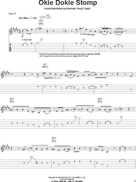 Okie Dokie Stomp Guitar Tab Play Along Zzounds