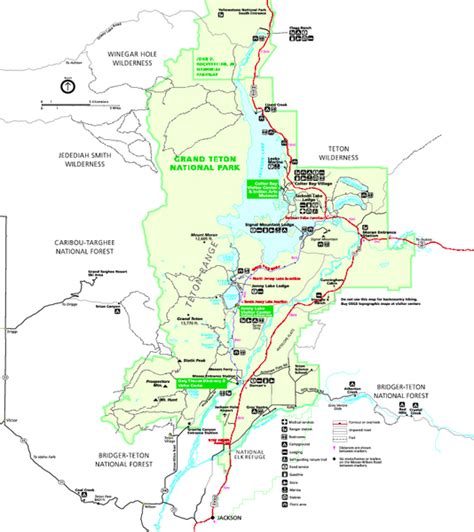 Printable Map Of Grand Teton National Park The Free Nps App Includes