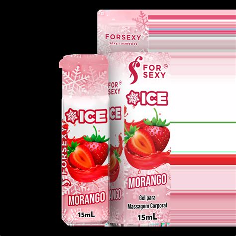 Gel Comestível Ice Morango ml For Sexy Sex Shop Flower Love