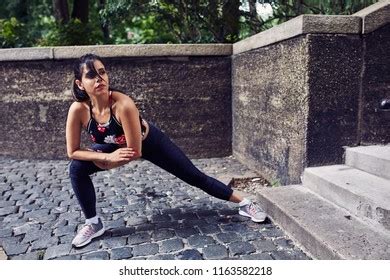 Latina Hispanic Woman Stretches Before Workout Stock Photo Shutterstock
