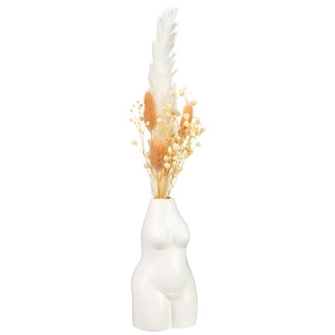 Naked Body With Dried Flowers Vases Artificial Flowers B M