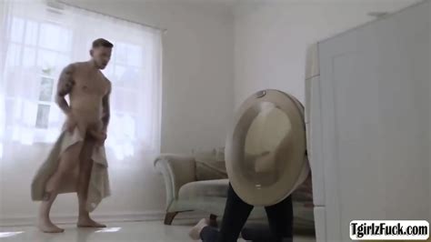 Busty Transsexual Ariel Demure Ass Analed While Doing