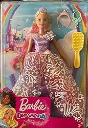 Barbie Dreamtopia Royal Ball Princess Doll Blonde Wearing Glittery Rainbow Ball Gown With