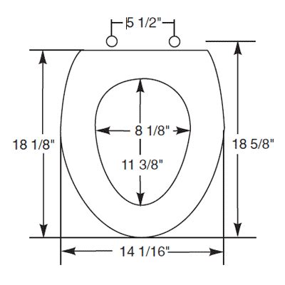 Elongated Toilet Seat Size - Velcromag