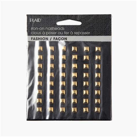 Plaid Hot Fix Iron On Nailhead Square Brushed Silver Graphic International Centre