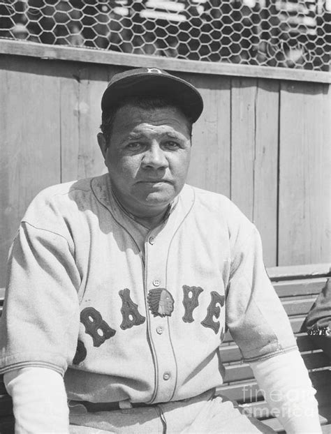 Babe Ruth In Uniform By Bettmann
