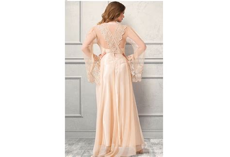 Bridal Satin Nightgown And Lace Robe Set Bridal Lingerie Set Sexy Nightgown Satin Lace Bridal