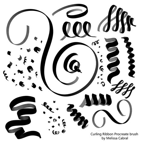 Кисть вьющаяся лента — Бесплатные кисти для Procreate