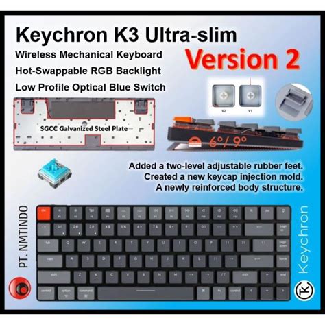Jual Keychron K Version Hot Swappable Rgb Backlight Optical Blue Switch Shopee Indonesia