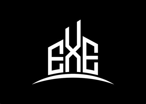 premium vector letter exe building vector monogram logo design