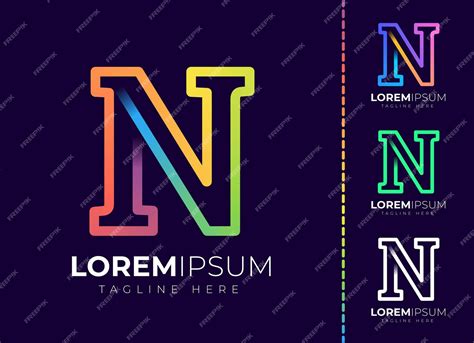 Logotipo De Degradado Colorido Inicial De Letra N Diseño Moderno Del