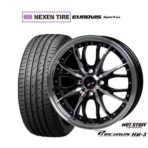 HOT STUFF サマータイヤ ホイール4本セット ホットスタッフ プレシャス HM 3 NEXEN ネクセン ロードストーン ユーロビズ