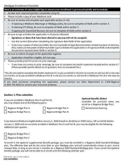 Fillable Online Outline Of Coverage Regence Bridge Medicare Oregon