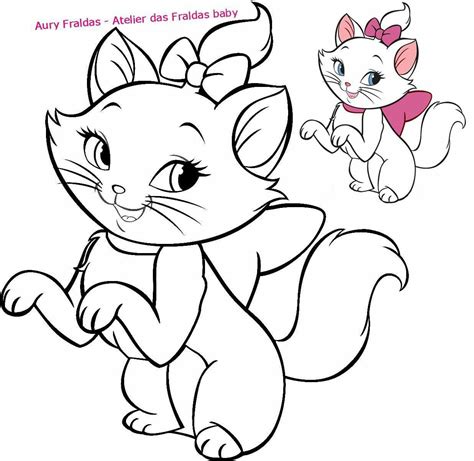 Desenhos Gatinha Marie Para Colorir - 7