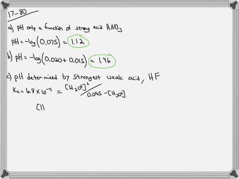 Solvedacid Solutions Find The Ph Of Each Mixture Of Acids A 0075 M