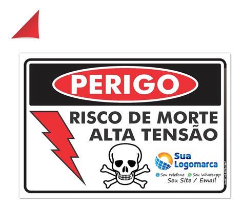 Placa Perigo Risco De Morte Alta Tensão Mercado Livre