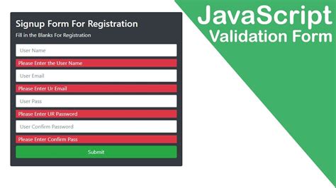 How To Make Validation Form In Javascript YouTube