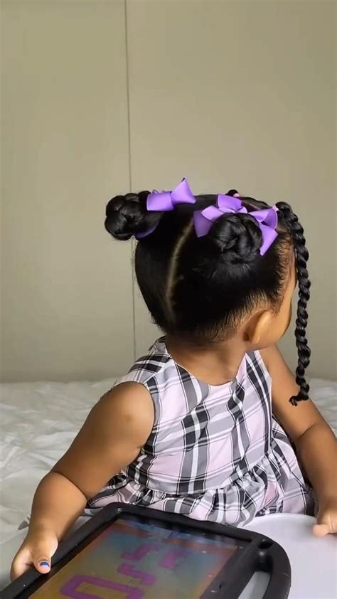 Kids Natural Hairstyle Double Buns Kids Hairstyles Girl Hairstyles