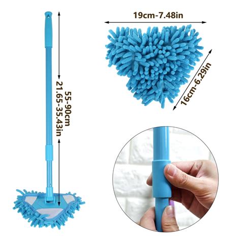 Harupink Telescopic Mini Microfiber Mop Rotatable Cleaning Mop