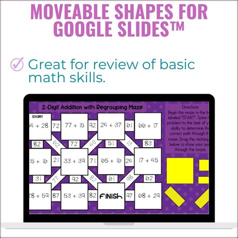 Digit Addition With Regrouping Digital Math Maze Activity Made By