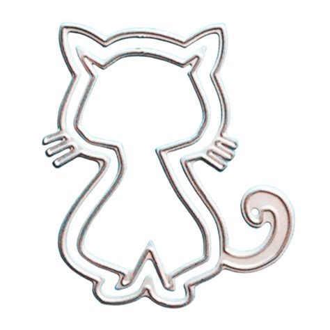 Yinise Corte De Metal Morre Para Scrapbooking Stencils Cat Diy