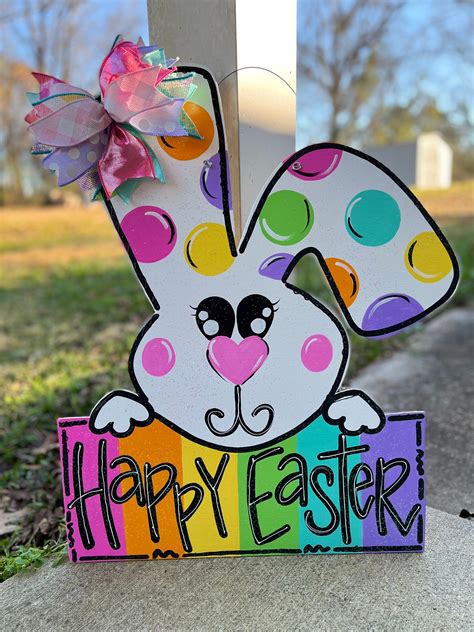 Easter Yard Art Easter Door Decor Easter Bunny Decorations Easter