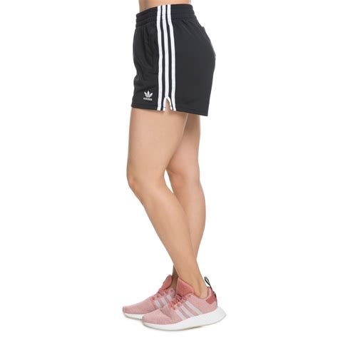 Womens Adidas 3 Stripe Shorts Black