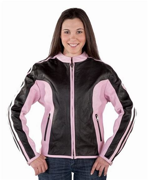 Womens Pink And Black Naked Leather Jacket WLSJ Leather Riding Jacket Womens Biker Jacket