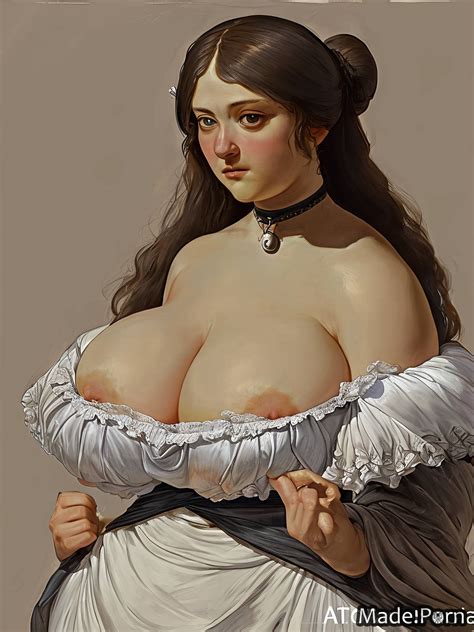 Porn Image Of Bangs Hair Goth Looking At Viewer Baroque Choker Gigantic Boobs Red Created By AI