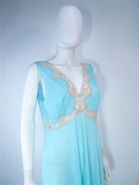 EMILIO PUCCI Formfit Rogers Light Blue Nude Lace Trim Slip Dress NWT Size M At 1stDibs