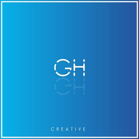 Gh creative último design de logotipo premium vector creative logo