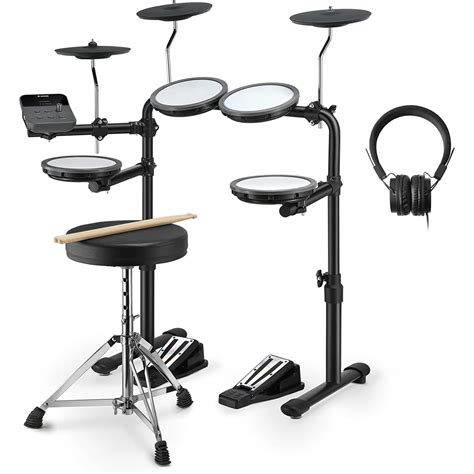 Donner Ded 70 Electric Drum Set Quiet Electronic Drum Kit For Beginner With Mesh Pad Portable