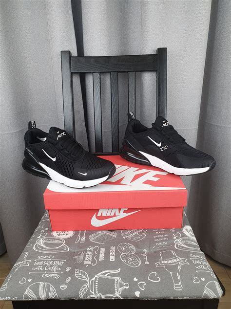 Кроссовки Мужские Черные с Белым Nike Air Max 270 Black White Кроссы ...