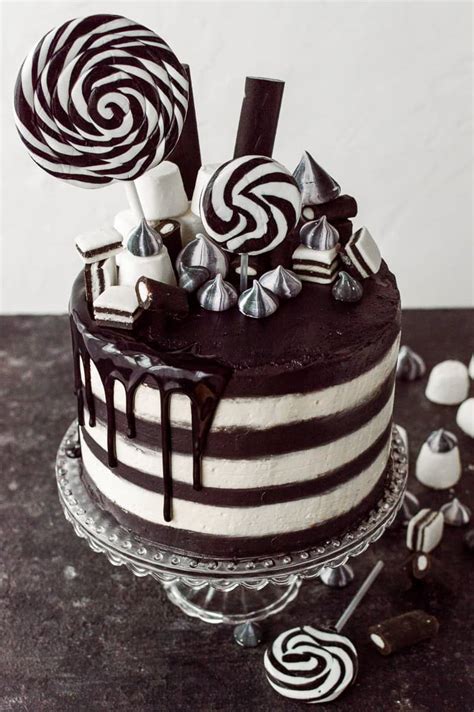 monochrome cake domestic gothess