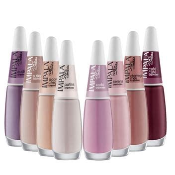 Kit Esmaltes Coleção A Cor da Sua Moda Tons Nude Impala Esmalte Magazine Luiza