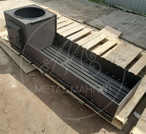 Мангал с печкой под казан из стали 6 мм I METALМАНГАЛ