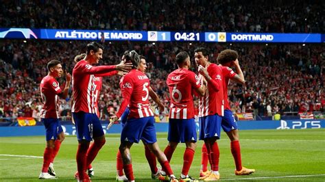 Final de un partido caliente entre Atlético Madrid y Borussia Dortmund