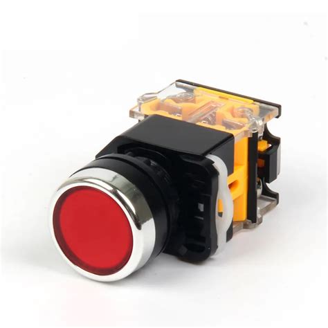 LA38 кнопка с самовозвратом Переключатель Круглый 22 мм плоские ...