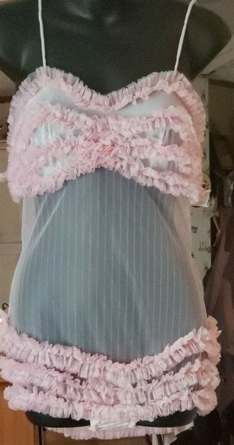 Very Rare Authentic Vintage Ruffled Top And Bottom Teddy Size Small Lingerie EBay