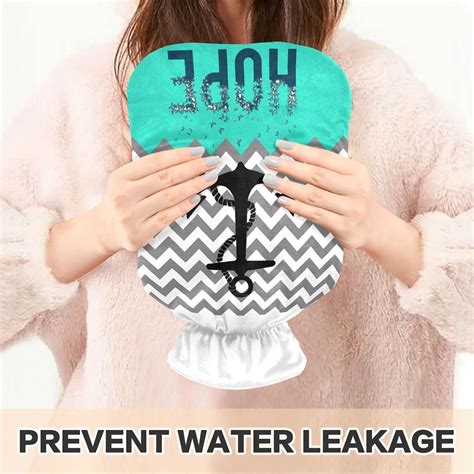 Naanle Nautical Anchor Hot Water Bottle 2L Transparent Large Hot Bottle For Bed Feet Pain