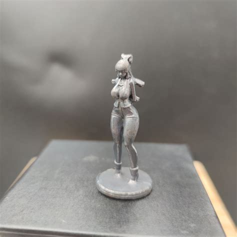 Cm Naked Busty Beauty Girl Statue Black Brass Figurines Miniatures