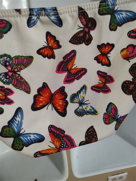 Vintage Y2K All Wet String Bikini Size Small Butterfl Gem