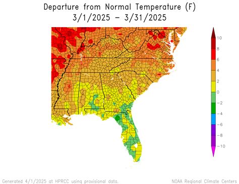 March 2025 ended up warmer and drier than usual in most of the