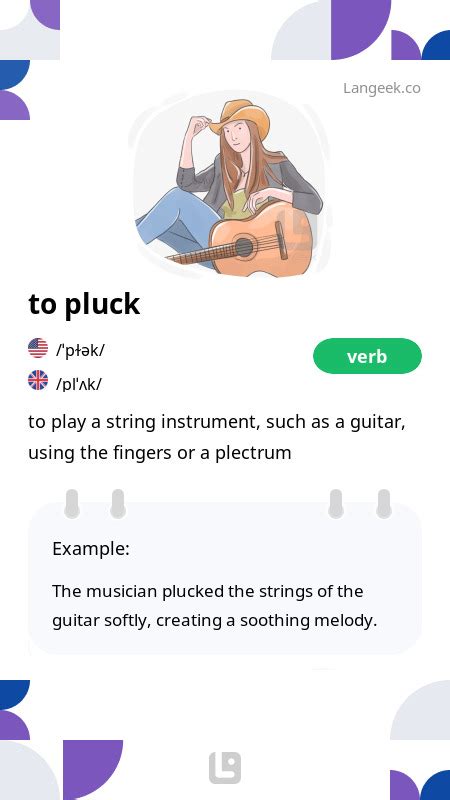 definition meaning  pluck picture dictionary