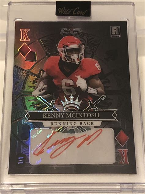 Kenny Mcintosh 2023 Wild Card Auto 5 Card Draw Stacked Deck RC Rookie 1