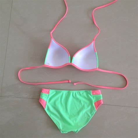 Bikini Swimsuit Sexy Bikini Outside Swimming Green On Luulla
